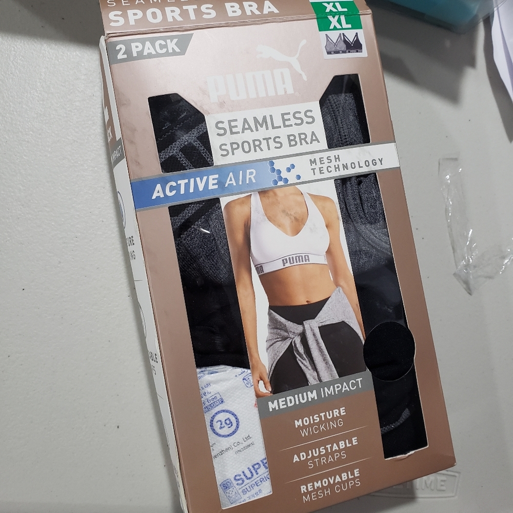 Puma Seamless Sports Bras, 2 pack